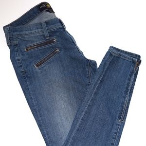 Lucky Brand Meadowood ankle zip skinny moto jeans